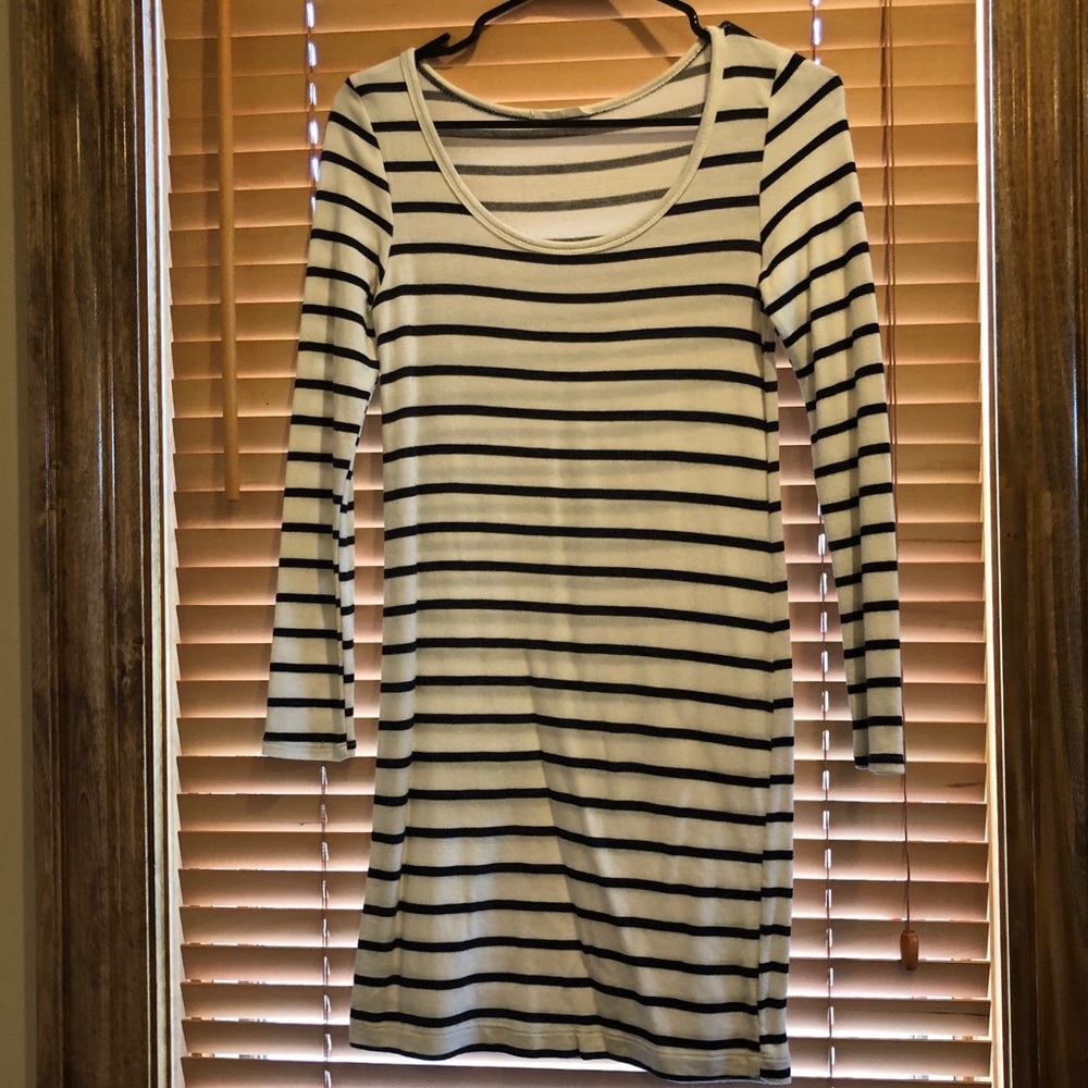 Black and White Striped Dress